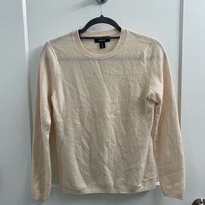 Lands' End Cream Cashmere Sweater Size S